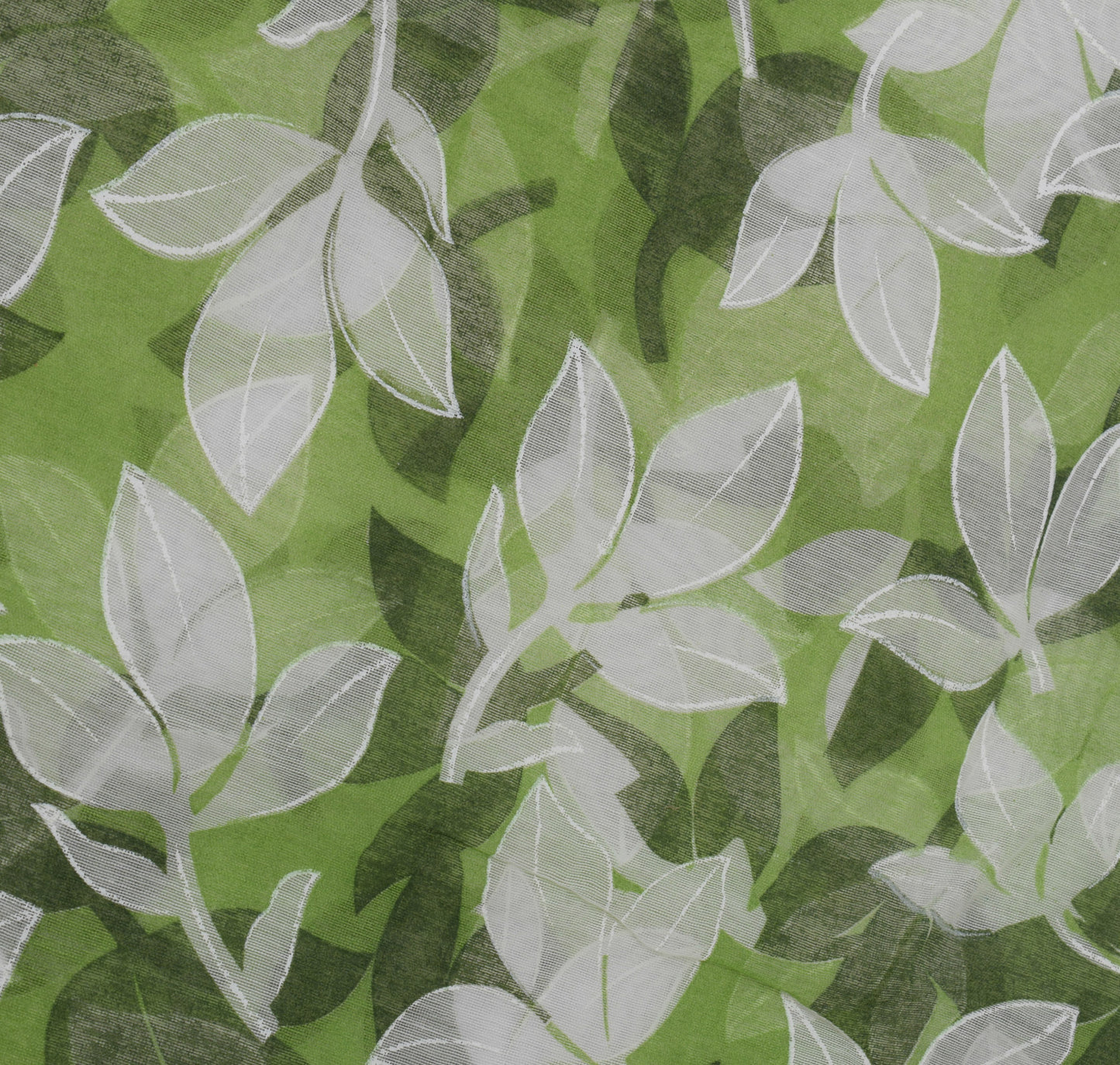 Sushila Vintage Green Saree Blend Cotton Printed Floral Soft Craft 5 Yard Fabric