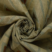 Sushila Vintage Brown Saree 100% Pure Cotton Printed Indian Craft 5 Yard Fabric