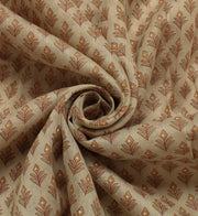Sushila Vintage Indian Saree Blend Cotton Printed Floral Sheer Craft 5 YD Fabric