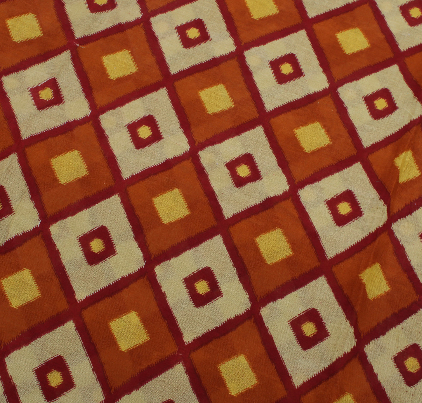 Sushila Vintage Cream Saree 100% Pure Cotton Printed Indian Soft Craft Fabric