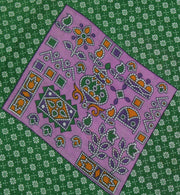 Sushila Vintage Green Saree 100% Pure Cotton Printed Floral Soft Craft Fabric