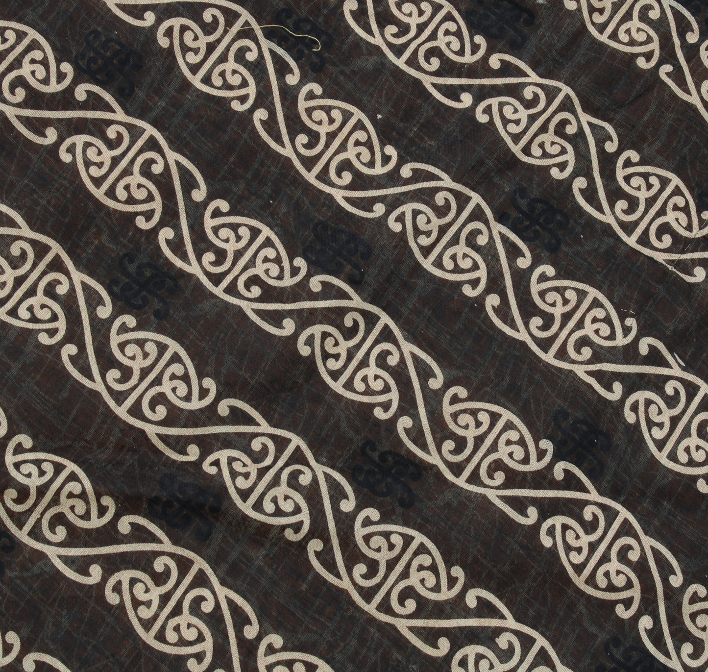 Sushila Vintage Brown Saree 100% Pure Cotton Printed Indian Soft Craft Fabric