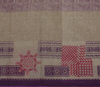 Sushila Vintage Indian Saree 100% Pure Cotton Printed Abstract 5 YD Craft Fabric