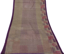 Sushila Vintage Indian Saree 100% Pure Cotton Printed Abstract 5 YD Craft Fabric