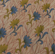 Sushila Vintage Cream Saree 100% Pure Cotton Printed Floral Craft 5 Yard Fabric