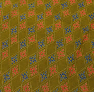 Sushila Vintage Green Sari 100% Pure Cotton Printed Abstract Soft Craft Fabric