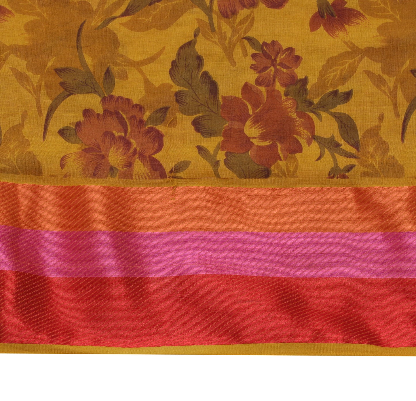 Sushila Vintage Green Saree 100% Pure Cotton Printed Floral Soft Craft Fabric