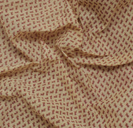 Sushila Vintage Cream Saree 100% Pure Cotton Printed Floral 5 Yard Craft Fabric