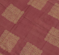 Sushila Vintage Mauve Saree 100% Pure Cotton Printed Indian Soft Craft Fabric