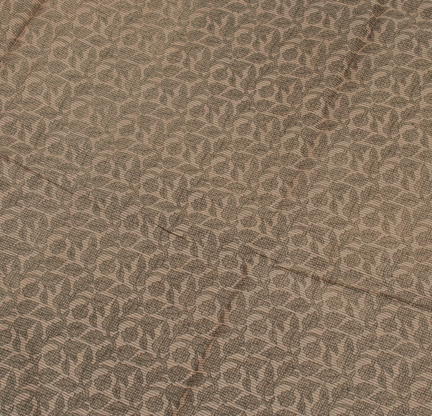 Sushila Vintage Brown Saree 100% Pure Cotton Printed Floral Soft Craft Fabric