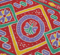 Sushila Vintage Purple Saree 100% Pure Cotton Printed Floral Soft Craft Fabric