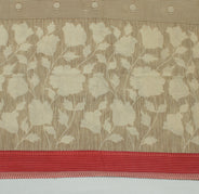 Sushila Vintage Indian Saree 100% Pure Cotton Printed Floral Soft Craft Fabric