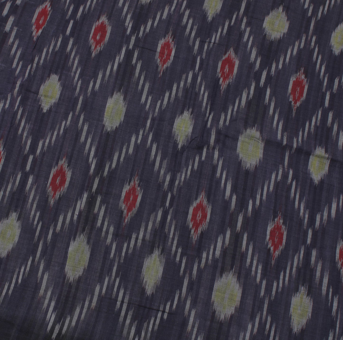 Sushila Vintage Blue Saree 100% Pure Cotton Hand Woven Ikkat Patola Craft Fabric