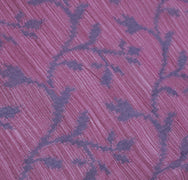 Sushila Vintage Purple Saree 100% Pure Cotton Printed Floral Soft Craft Fabric