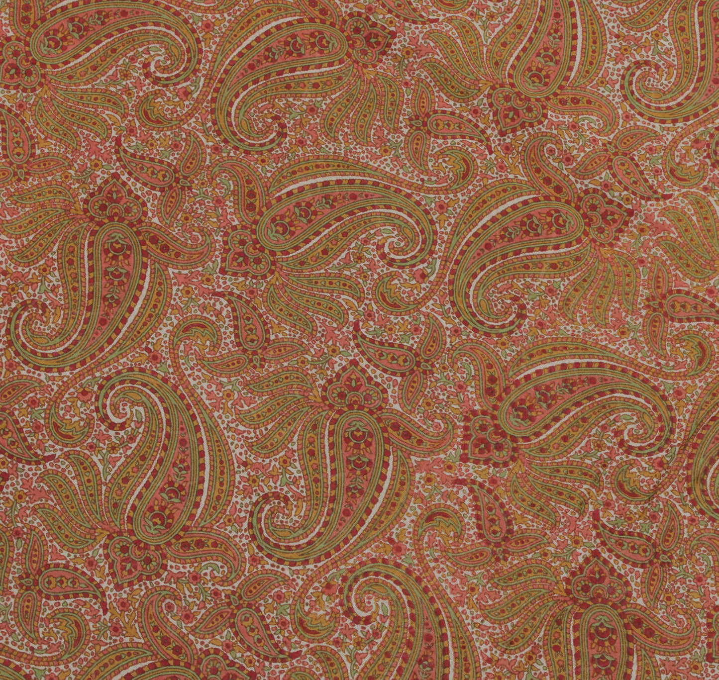 Sushila Vintage Cream Saree 100% Pure Cotton Printed Paisley Soft Craft Fabric