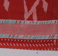 Sushila Vintage Red Indian Saree 100% Pure Cotton Printed  Soft Craft Fabric