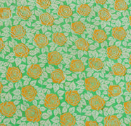 Sushila Vintage Green Saree 100% Pure Cotton Printed Floral Soft Craft Fabric
