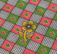 Sushila Vintage Green Saree 100% Pure Cotton Printed Check Soft Craft Fabric