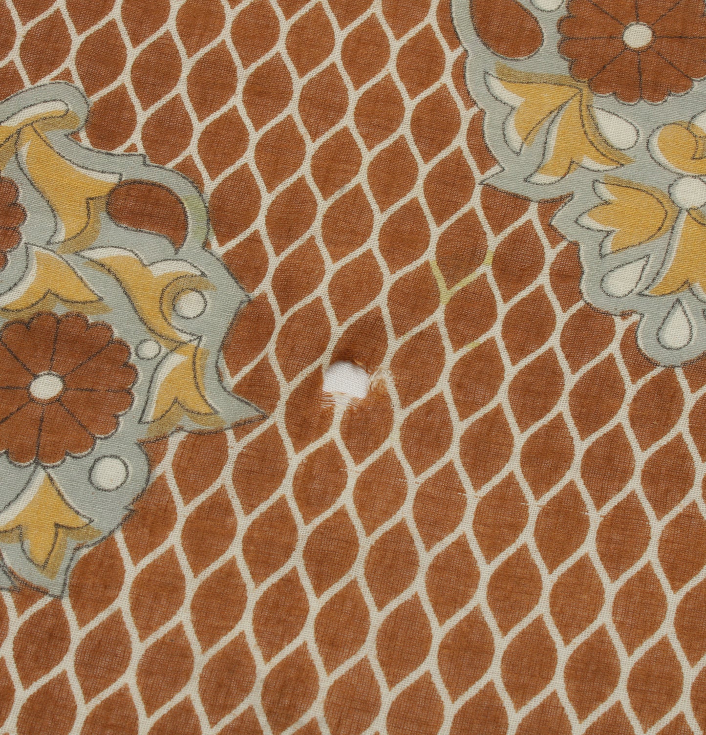 Sushila Vintage Brown Saree 100% Pure Cotton Printed Floral Soft Craft Fabric