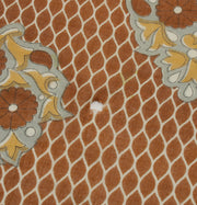 Sushila Vintage Brown Saree 100% Pure Cotton Printed Floral Soft Craft Fabric