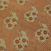 Sushila Vintage Brown Saree 100% Pure Cotton Printed Floral Soft Craft Fabric