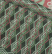 Sushila Vintage Green Saree 100% Pure Cotton Printed Paisley Soft Craft Fabric