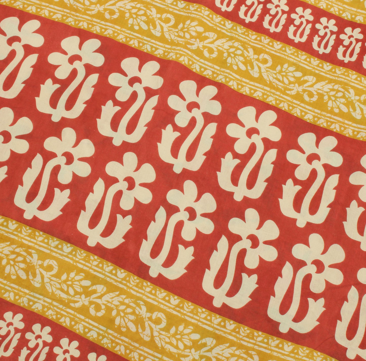 Sushila Vintage Cream Saree 100% Pure Cotton Printed Floral Soft Craft Fabric