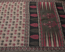 Sushila Vintage Indian Saree 100% Pure Cotton Printed Floral Craft Sari Fabric