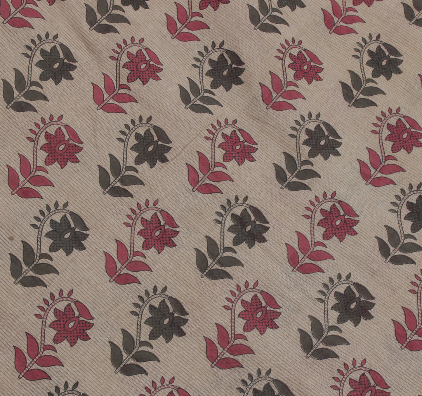 Sushila Vintage Indian Saree 100% Pure Cotton Printed Floral Craft Sari Fabric