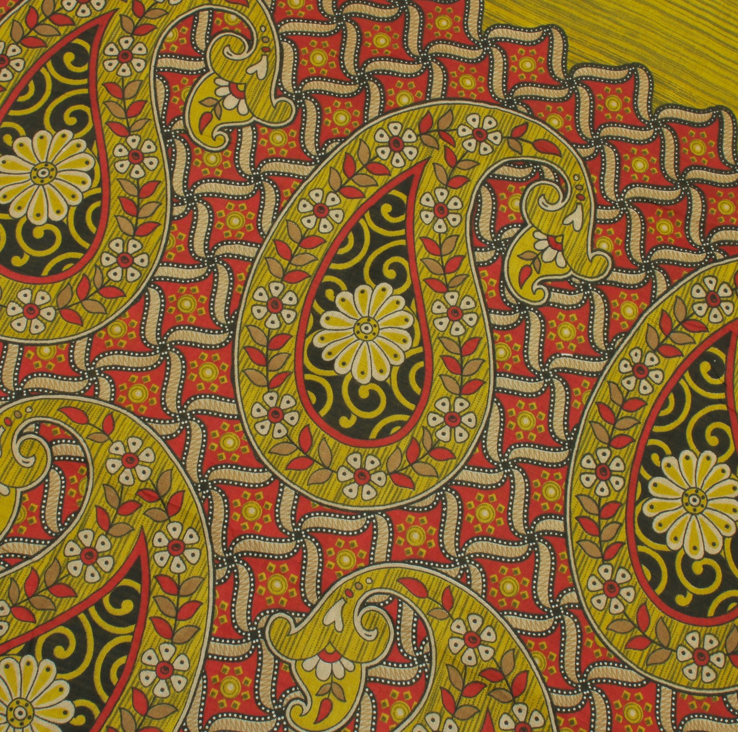 Sushila Vintage Green Indian Saree 100% Pure Cotton Printed Soft Craft Fabric