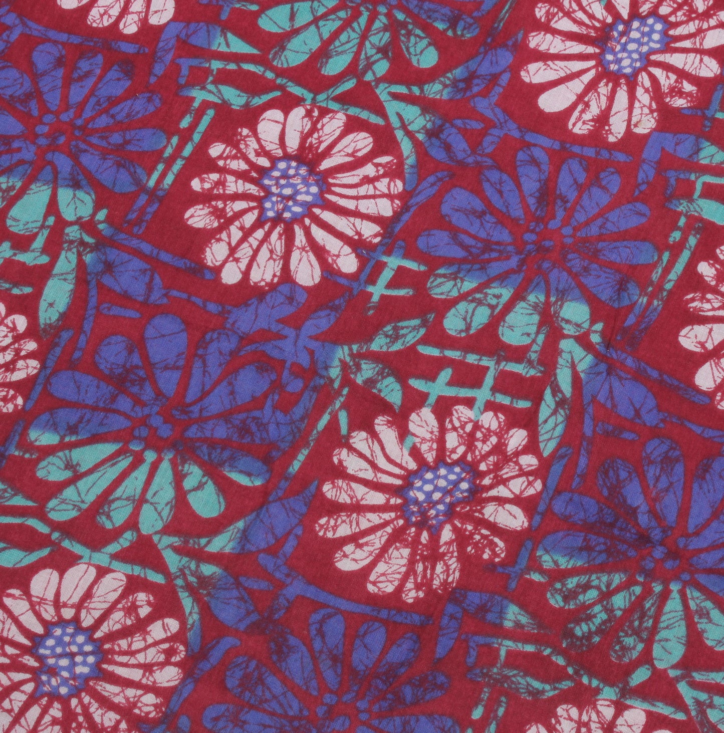 Sushila Vintage Pink Saree 100% Pure Cotton Batik Printed Soft Craft Fabric
