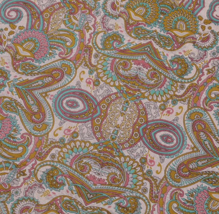 Sushila Vintage Pink Indian Saree 100% Pure Cotton Printed  Soft Craft Fabric