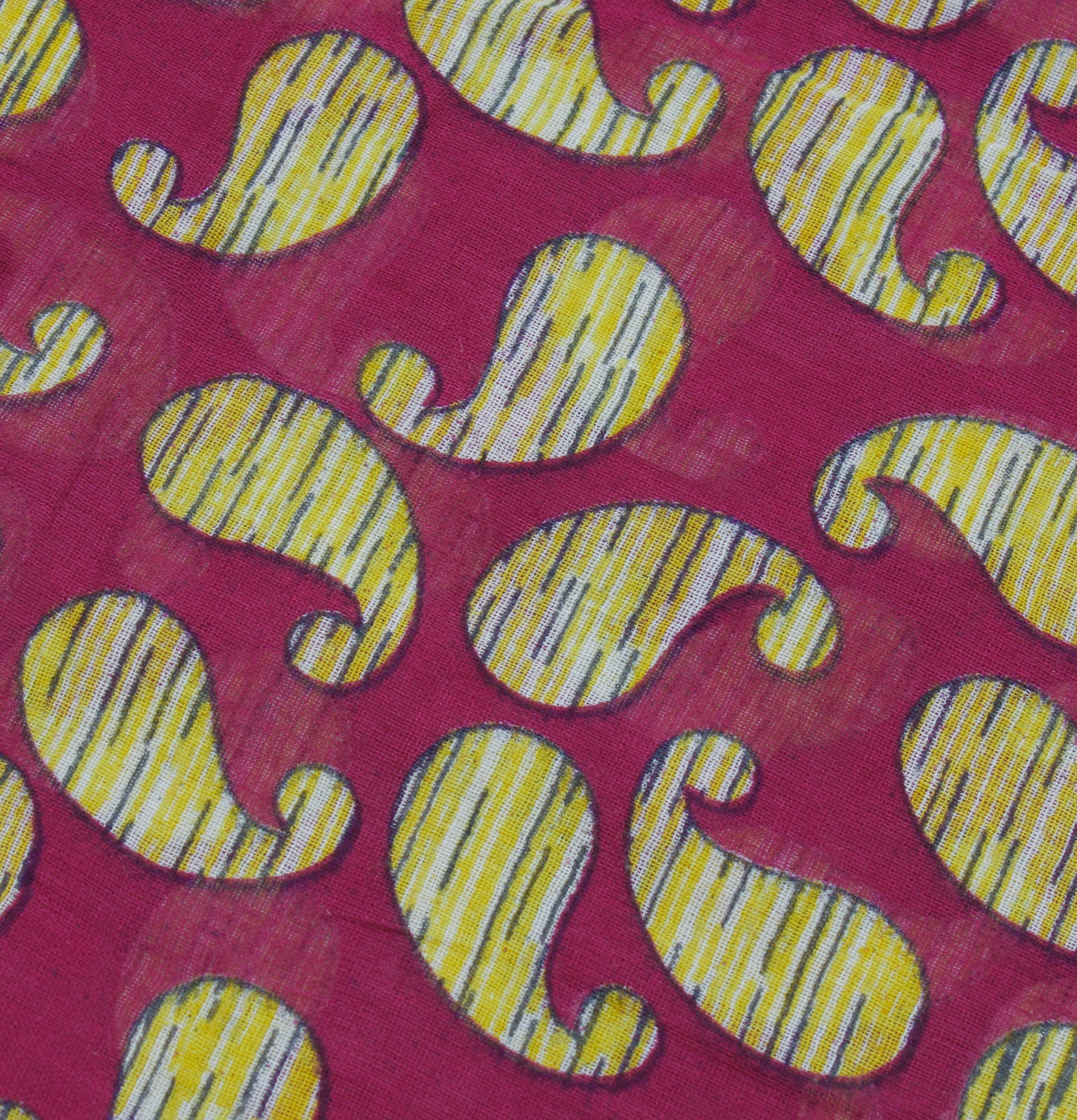 Sushila Vintage Purple Saree 100% Pure Cotton Printed Paisley Craft Sari Fabric