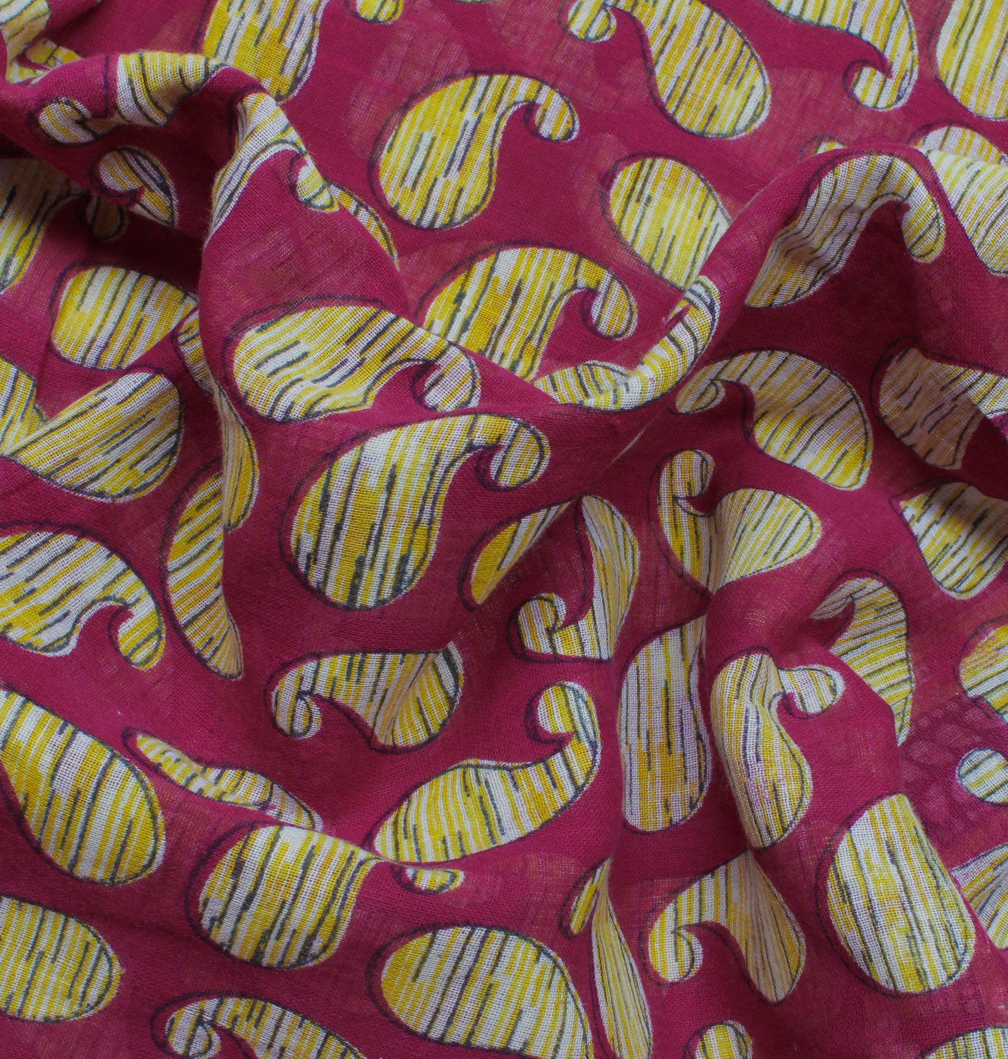 Sushila Vintage Purple Saree 100% Pure Cotton Printed Paisley Craft Sari Fabric