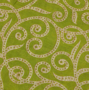 Sushila Vintage Green Saree 100% Pure Cotton Printed Floral Soft Craft Fabric