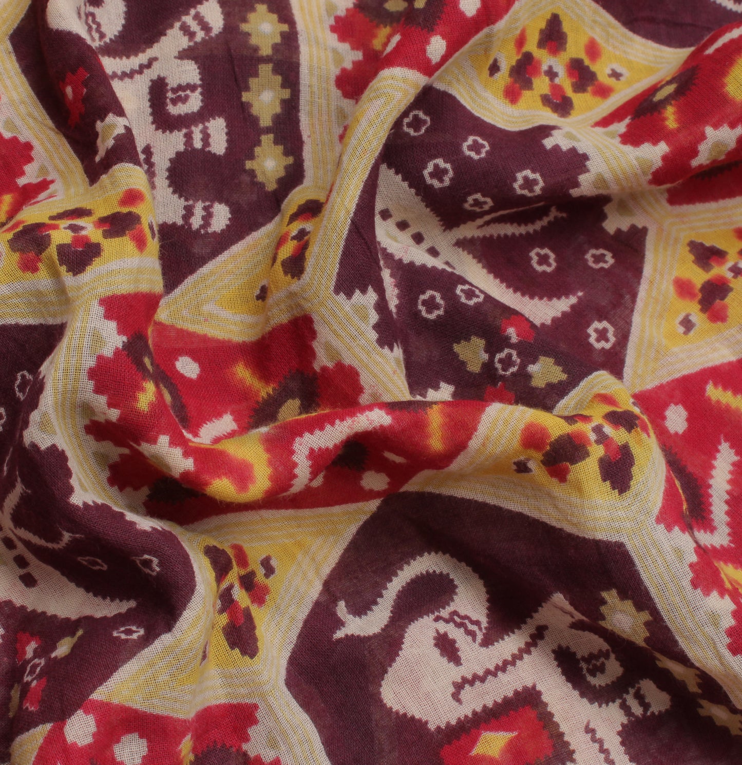 Sushila Vintage Yellow Saree 100% Pure Cotton Printed Animals Soft Craft Fabric