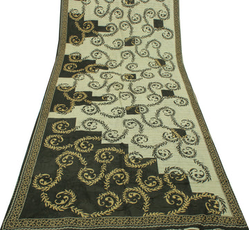 Sushila Vintage Indian Saree 100% Pure Cotton Printed Floral Soft Craft Fabric