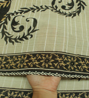 Sushila Vintage Indian Saree 100% Pure Cotton Printed Floral Soft Craft Fabric