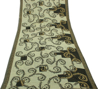 Sushila Vintage Indian Saree 100% Pure Cotton Printed Floral Soft Craft Fabric