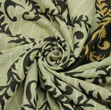 Sushila Vintage Indian Saree 100% Pure Cotton Printed Floral Soft Craft Fabric