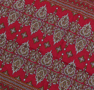 Sushila Vintage Magenta Saree 100% Pure Cotton Printed Floral Soft Craft Fabric
