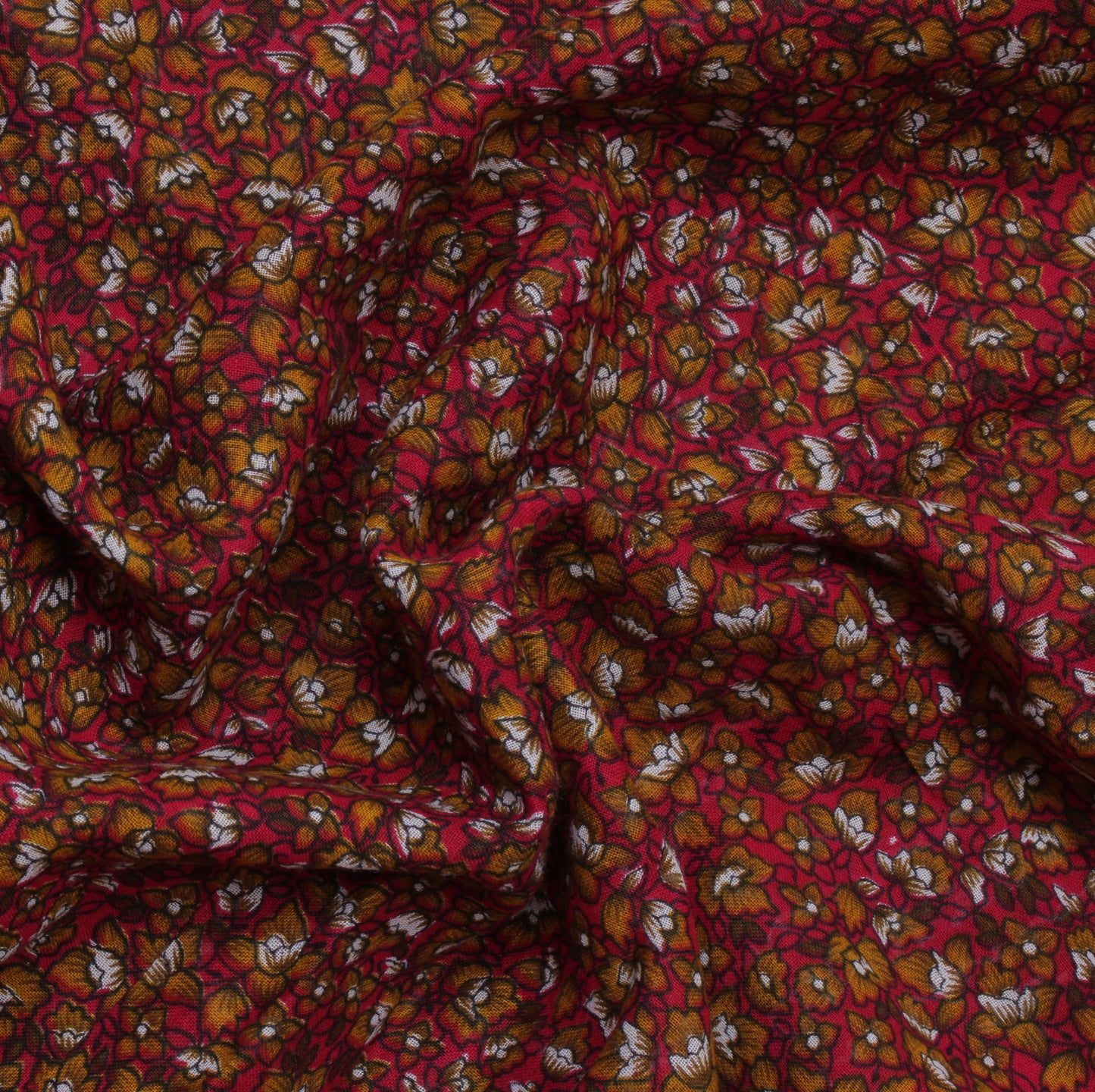 Sushila Vintage Magenta Saree 100% Pure Cotton Printed Floral Soft Craft Fabric