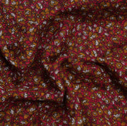 Sushila Vintage Magenta Saree 100% Pure Cotton Printed Floral Soft Craft Fabric