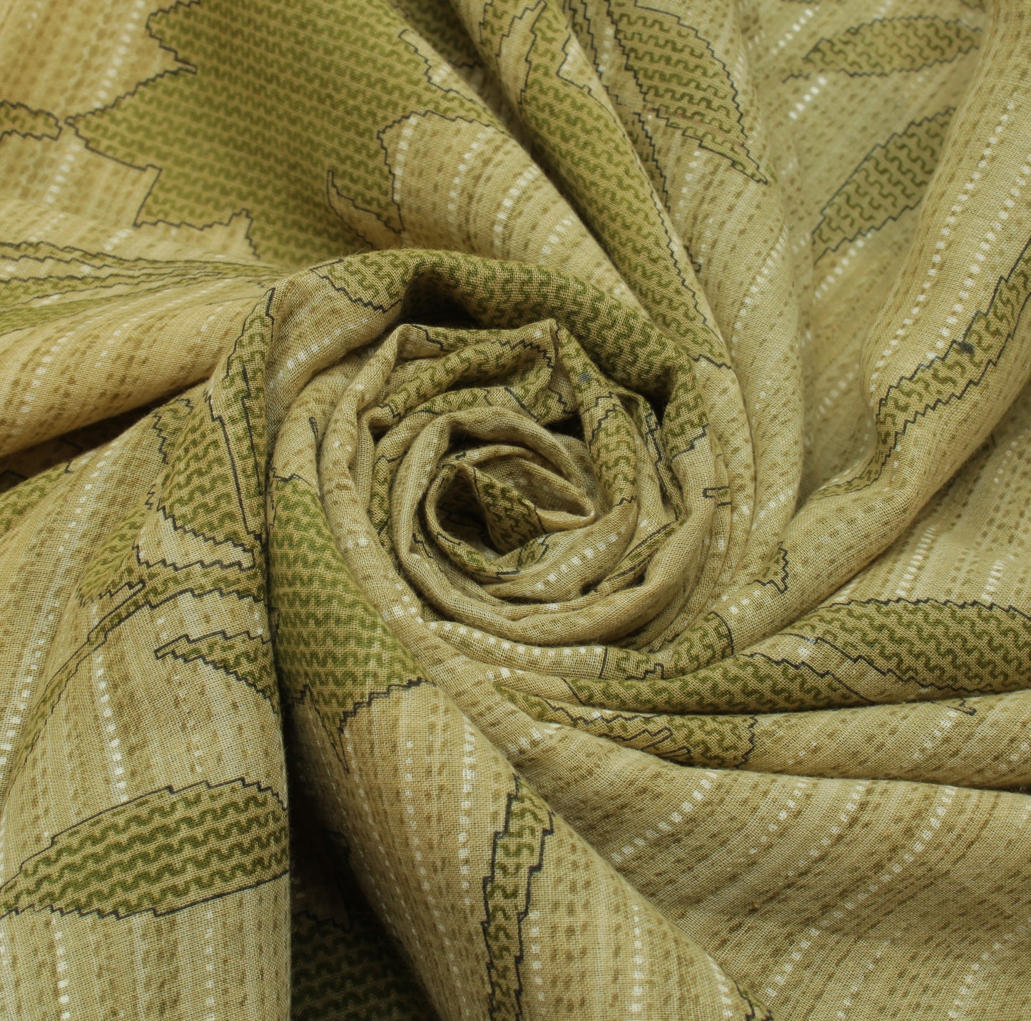 Sushila Vintage Green Saree 100% Pure Cotton Printed Floral Soft Craft Fabric