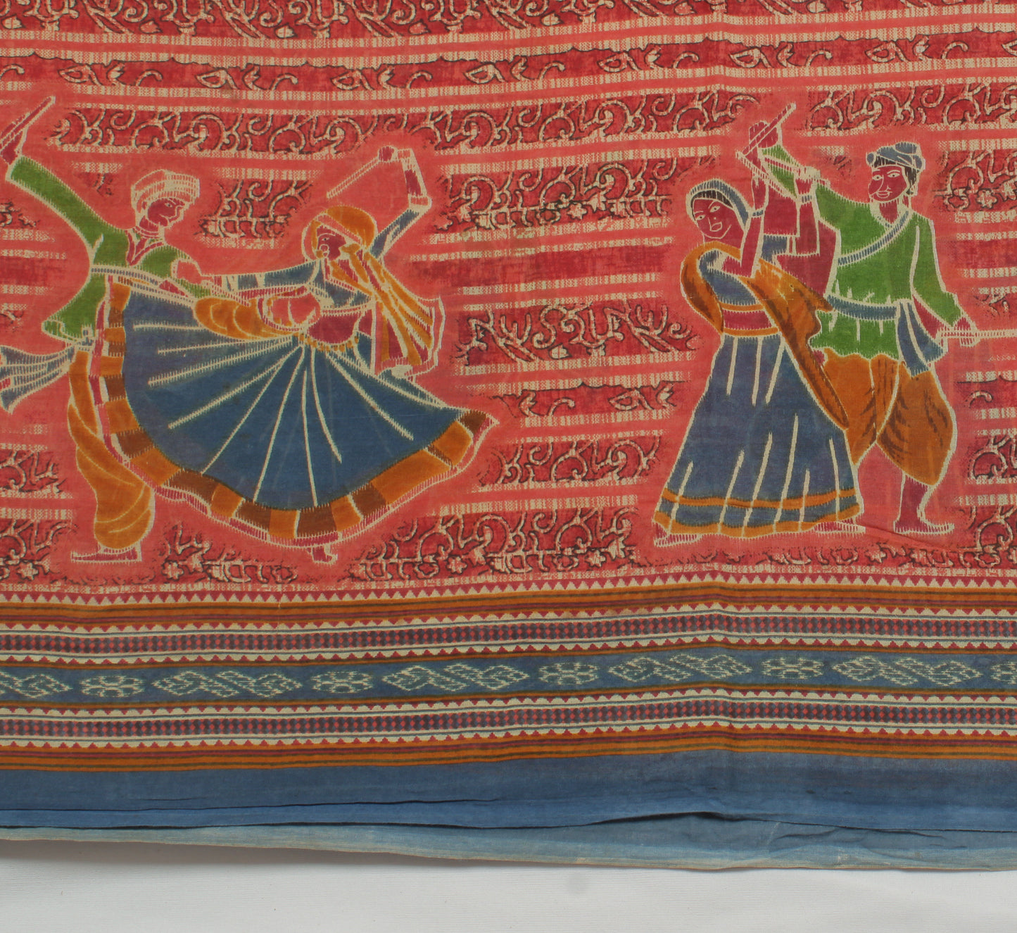 Sushila Vintage Indian Saree 100% Pure Cotton Printed Human Soft Craft Fabric