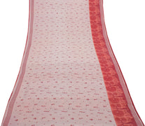 Sushila Vintage Pink Saree 100% Pure Cotton Printed Humans Soft Craft Fabric