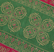 Sushila Vintage Gray Indian Saree 100% Pure Cotton Printed Soft Craft Fabric