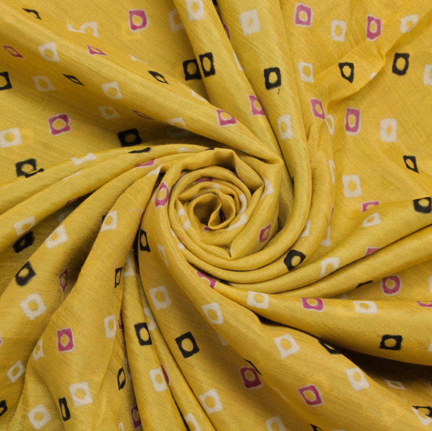 Sushila Vintage Yellow Saree 100% Pure Cotton Bandhani Printed Soft Craft Fabric