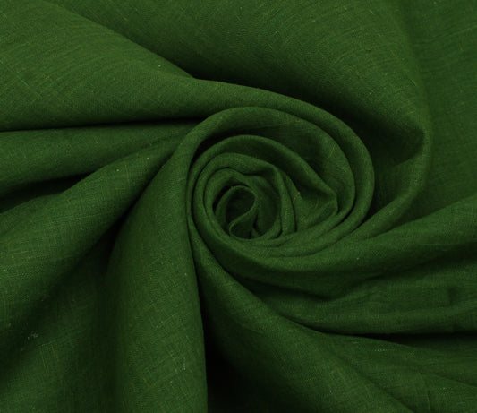 Sushila Vintage Green Saree Pure Cotton Hand Woven Ikat Patola Sari Craft Fabric