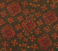 Sushila Vintage Red Indian Saree Blend Cotton Bandhani Printed Craft Sari Fabric